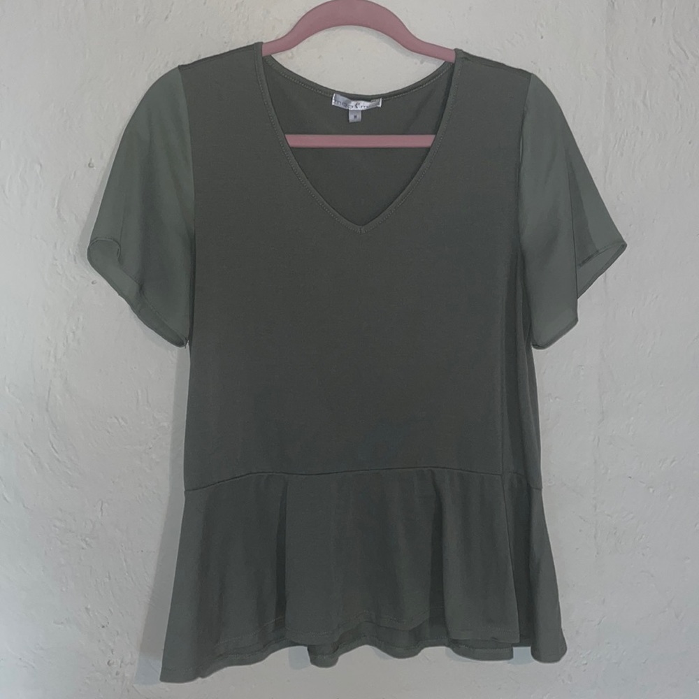 olive green t-shirt